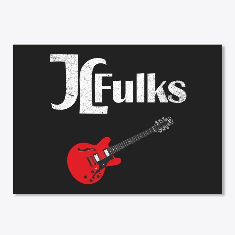 JL Fulks Logo & "Ruby" Guitar Sticker